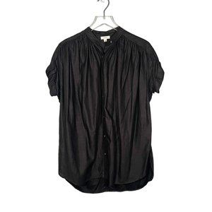 Aritzia | Wilfred Black Button Down Bertillon Tunic Blouse